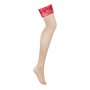 Obsessive - Garter Stockings with Lace Red XS/S