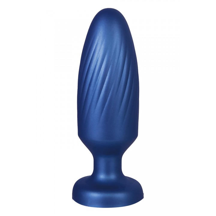 NMC 4 INCH SILICONE ANAL PLUG METALLIC BLUE