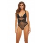 BOMBSHELL BOUDOIR PEEK A BOO TEDDY BLACK, M