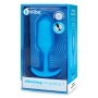 Analinis kištukas B-Vibe Vibrating Snug 3, L dydžio, mėlynas