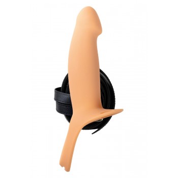 Strap-on Virgite Hollow Strap H2 Size L, smėlio spalvos Strap-on Virgite Hollow Strap H2 Size L, smėlio spalvos