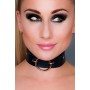 KINKY DIVA O-RING FRONT COLLAR BLACK/GOLD - Kinky Diva