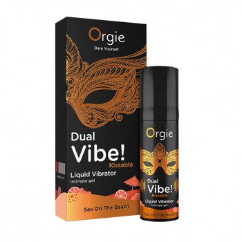 Aromatizēta želeja orālajam seksam Orgie Dual Vibe! Kissable Sex On The Beach, 15 ml