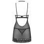 Seksualūs apatiniai Obsessive Donarella Chemise & Thong, juodi