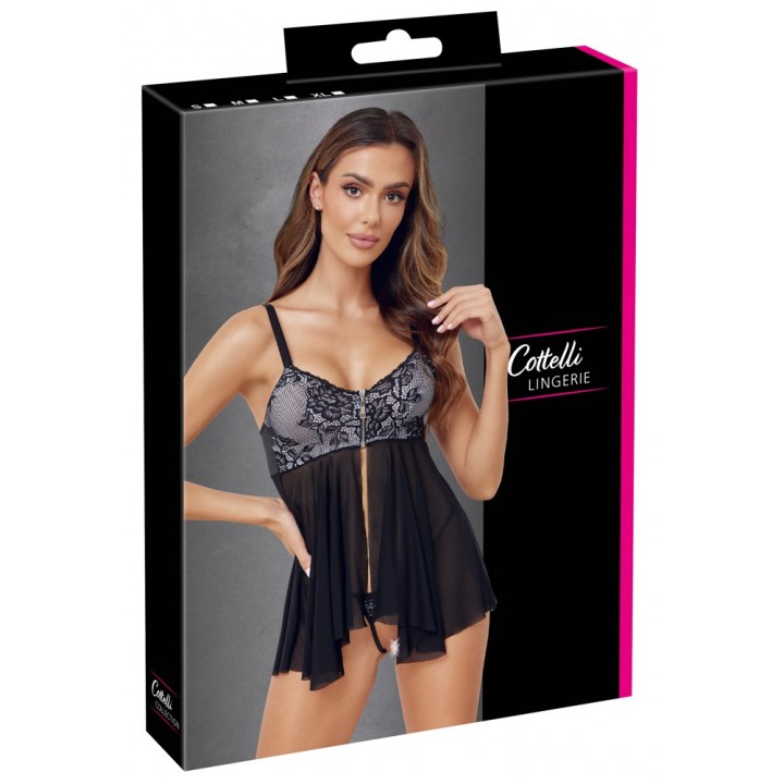 Seksīgs apakšveļas komplekts Cottelli Lingerie, S, melns, S