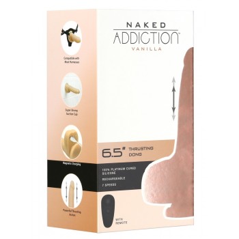 ⁣Naked Addiction - Thrusting dildo 16,5 cm Vanilla