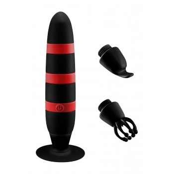 Vibrator Breathless Orgasm Kit, melns/sarkans