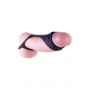 NMC SILICONE COCK STRAP WITH BALL STRETCHER BLACK