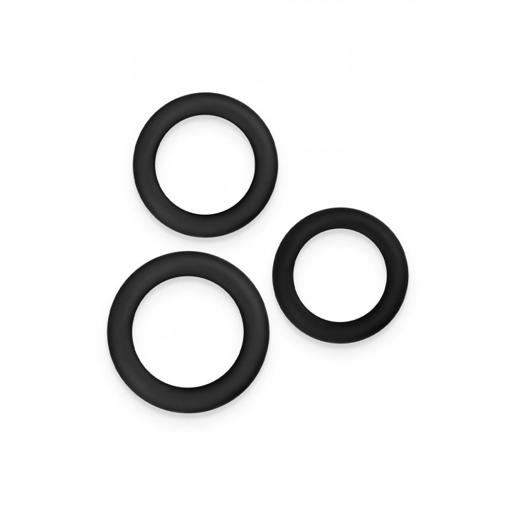 RENEGADE 3PC SLIM RINGS BLACK