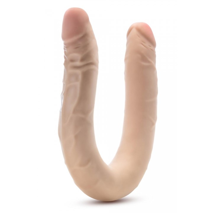 DR. SKIN PLUS 16.5” POSABLE DOUBLE DONG BEIGE