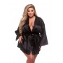 Halāts ALL SATIN ROBE, melns, XL