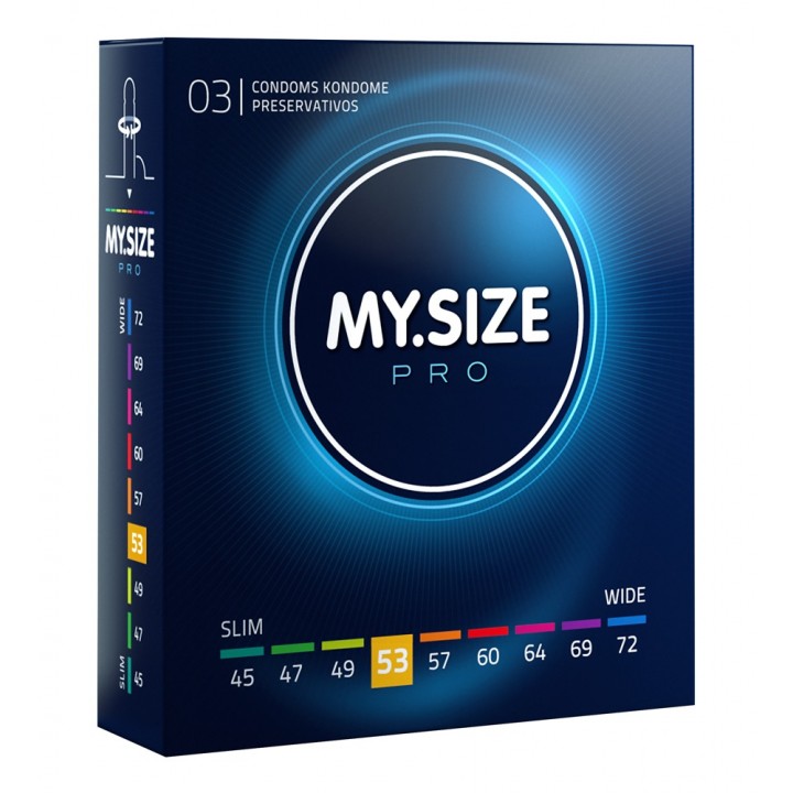 MY SIZE PRO CONDOMS 53 MM 3 UNITS