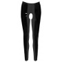 Crotchless Vinyl Leggings M - Black Level