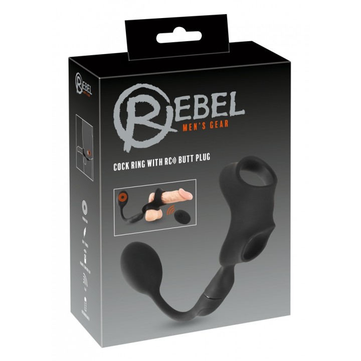 rebel cock ring with rc butt p - Rebel