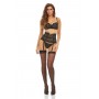 BOMBSHELL BOUDOIR STRAP OVERLAY 3 PC SET BLACK, M