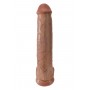 Dildo su kapšeliu King Cock 15", rudas