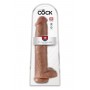 Dildo su kapšeliu King Cock 15", rudas