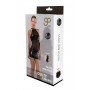 GP WETLOOK HALTER MINI DRESS BLACK, L