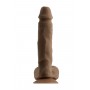 SELOPA 6.5" NATURAL FEEL DILDO, DARK