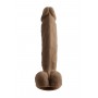 SELOPA 6.5" NATURAL FEEL DILDO, DARK