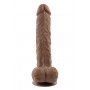 GENDER X 10 INCH 25 CM FLEXSKIN POSEABLE TRUE FEEL DILDO DARK