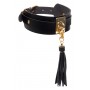 KINKY DIVA TEASING TASSEL COLLAR BLACK/GOLD - Kinky Diva