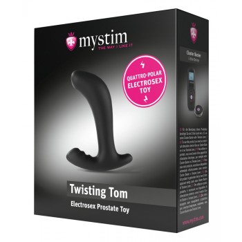Prostatas Stimulators Twisting Tom Electrosex Mystim Melns (11 cm)
