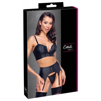 Top Set rhinestone zip XL