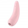 Oro impulsu stimuliuojantis+vibruojantis Satisfyer Curvy 2+ vibratorius, rožinė