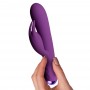 Vibrators ROCKS-OFF FLUTTER RABBIT RECHARGEABLE VIBRATOR - PURPLE