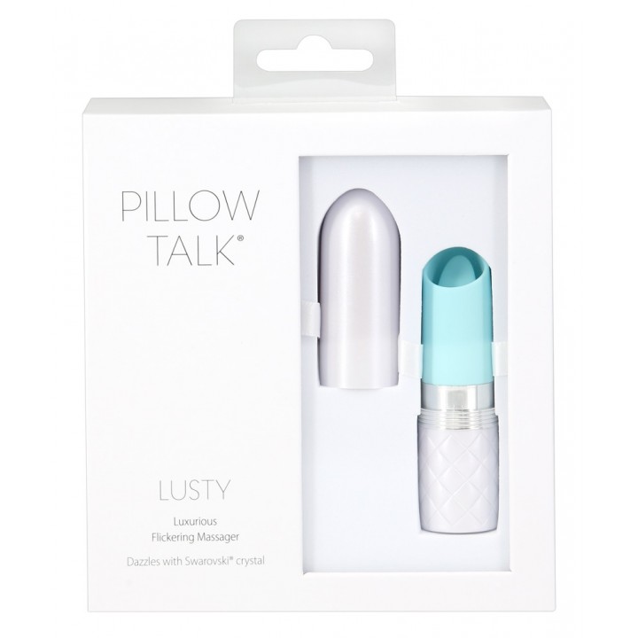 Vibrators Pillow Talk - Lusty Luxurious mirgojošs, zils/pelēks