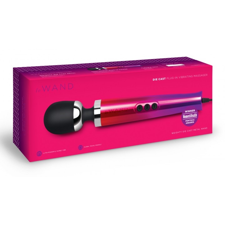 Vibrators le Wand Die Cast Plug-in Ombre, sarkans/purpursarkans