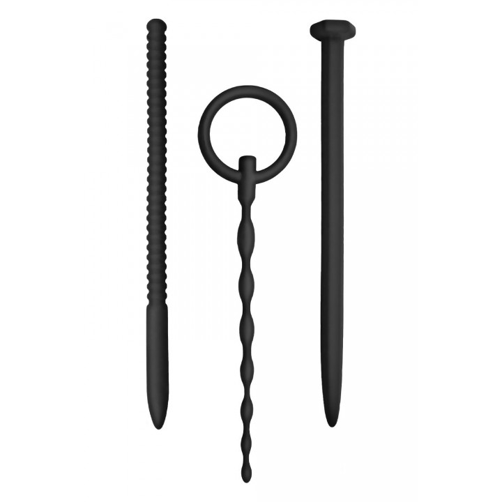 NMC 3 IN 1 SILICONE URETHRAL SOUND KIT SET BLACK