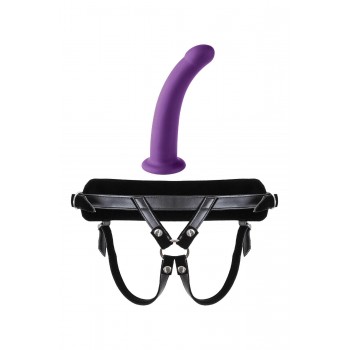 Strap-on Virgite Harness with Purple Dildo M, violetinis