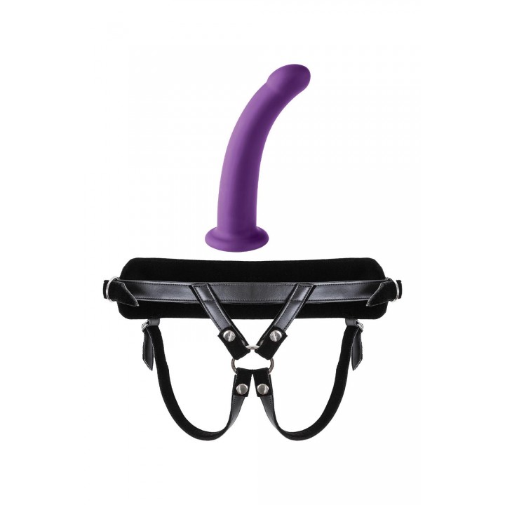 Strap-on Virgite Harness with Purple Dildo M, violetinis