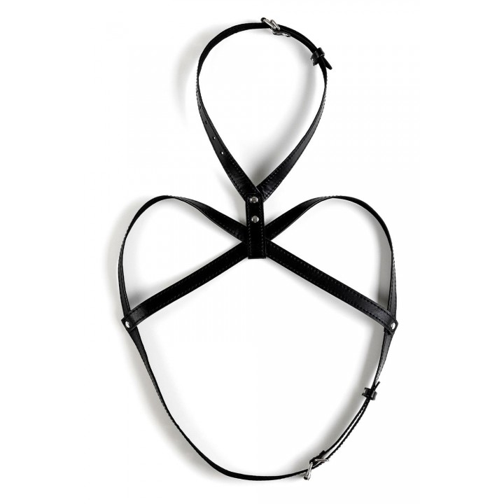 VIRGITE WOMAN BREAST HARNESS MOD. 1 BLACK - Virgite