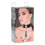 KINKY DIVA TEASING TASSEL COLLAR BLACK/SILVER