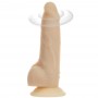 Naked Addiction - 7.5 Inch Rotating & Vibrating Dong with Remote Vanilla