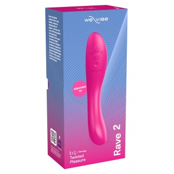 Vibrators We-Vibe Rave 2, rozā, Tamsiai rožinė