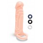 SIZE UP SILICONE REALISTIC PENIS EXTENDER WITH BALL LOOP FLESH