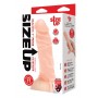 SIZE UP SILICONE REALISTIC PENIS EXTENDER WITH BALL LOOP FLESH