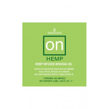 SENSUVA ON HEMP AROUSAL OIL SINGLE USE AMPOULE