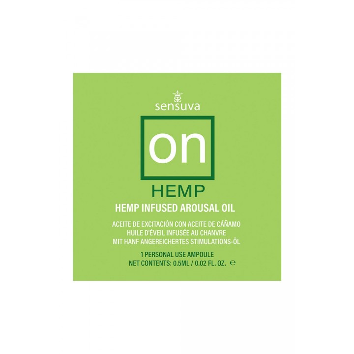 SENSUVA ON HEMP AROUSAL OIL SINGLE USE AMPOULE