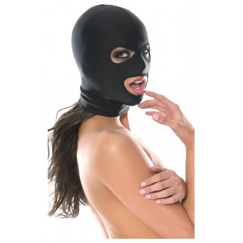 FETISH FANTASY SERIES SPANDEX 3 HOLE HOOD BLACK