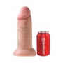 Dildo King Cock 15" ar sēkliniekiem, rozā