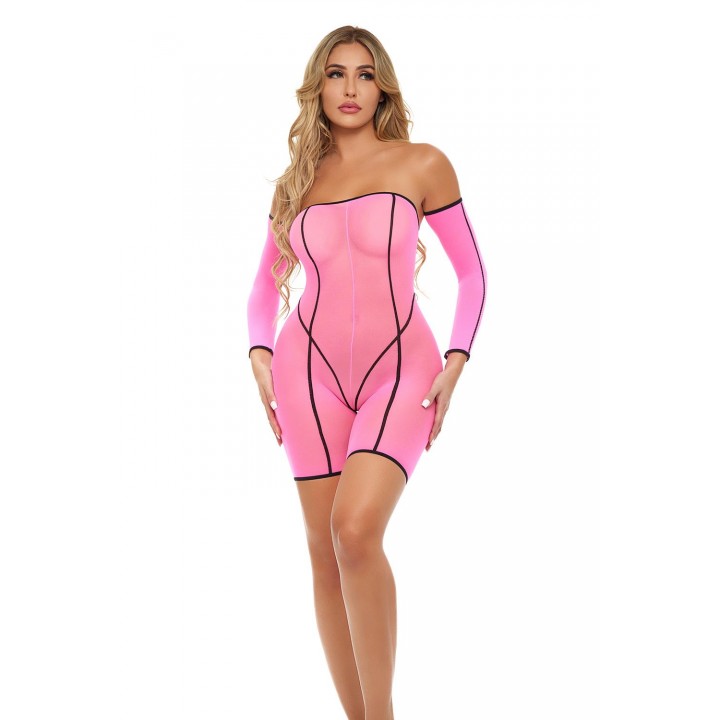 DOUBLE VISION BODYSUIT SET PINK, OS