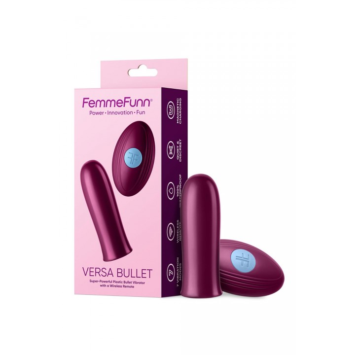 FEMMEFUNN VERSA BULLET WITH REMOTE DARK FUCHSIA