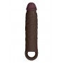 SHAFT SHEATH MODEL F 6.9 INCH LIQUID SILICONE SLEEVE MAHOGANY - Shaft