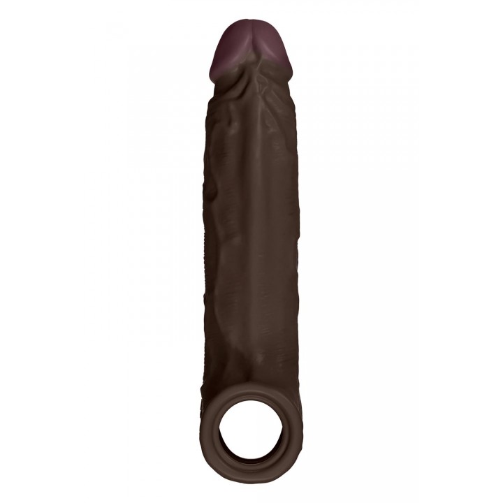 SHAFT SHEATH MODEL F 6.9 INCH LIQUID SILICONE SLEEVE MAHOGANY - Shaft