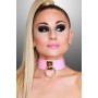 KINKY DIVA O-RING COLLAR PINK/GOLD